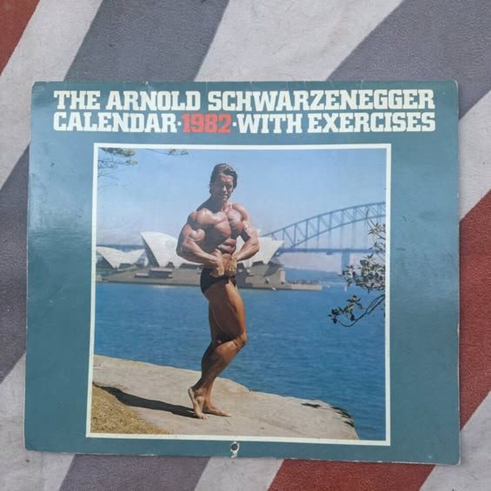 Vintage 1982 Arnold Schwarzenegger Exercise Workout Calendar